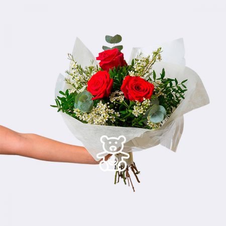 Ramo de 3 Rosas Rojas